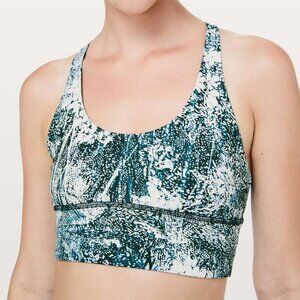 Lululemon Free to Be Moved Sports Bra Wildwood White Multi Green Jasper - Size 2